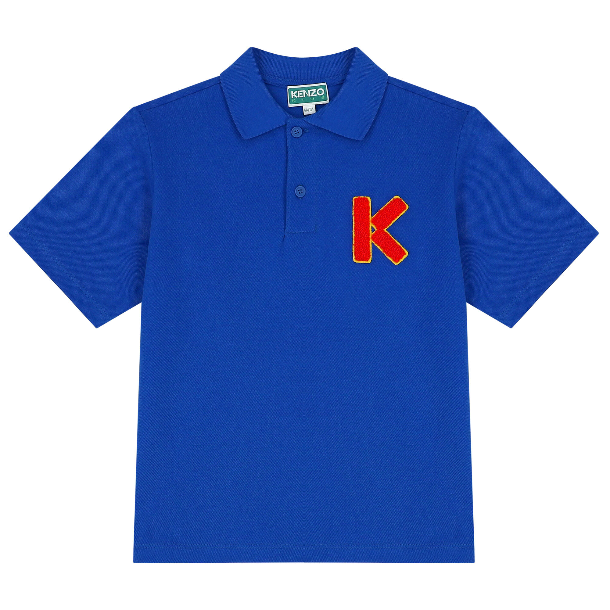 KENZO KIDS Boys Blue Logo Polo Shirt Junior Couture Bahrain